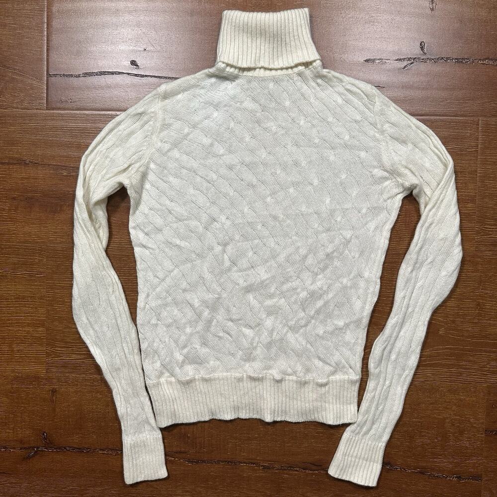 Neiman Marcus Turtleneck Sweater Womens S Ivory 100% Cashmere Quiet Luxury City